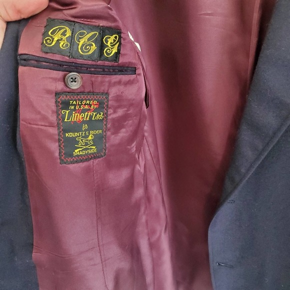 BOGO LINETT LTD Kountz Rider 100% Wool Men Blazer Jacket - Picture 7 of 8